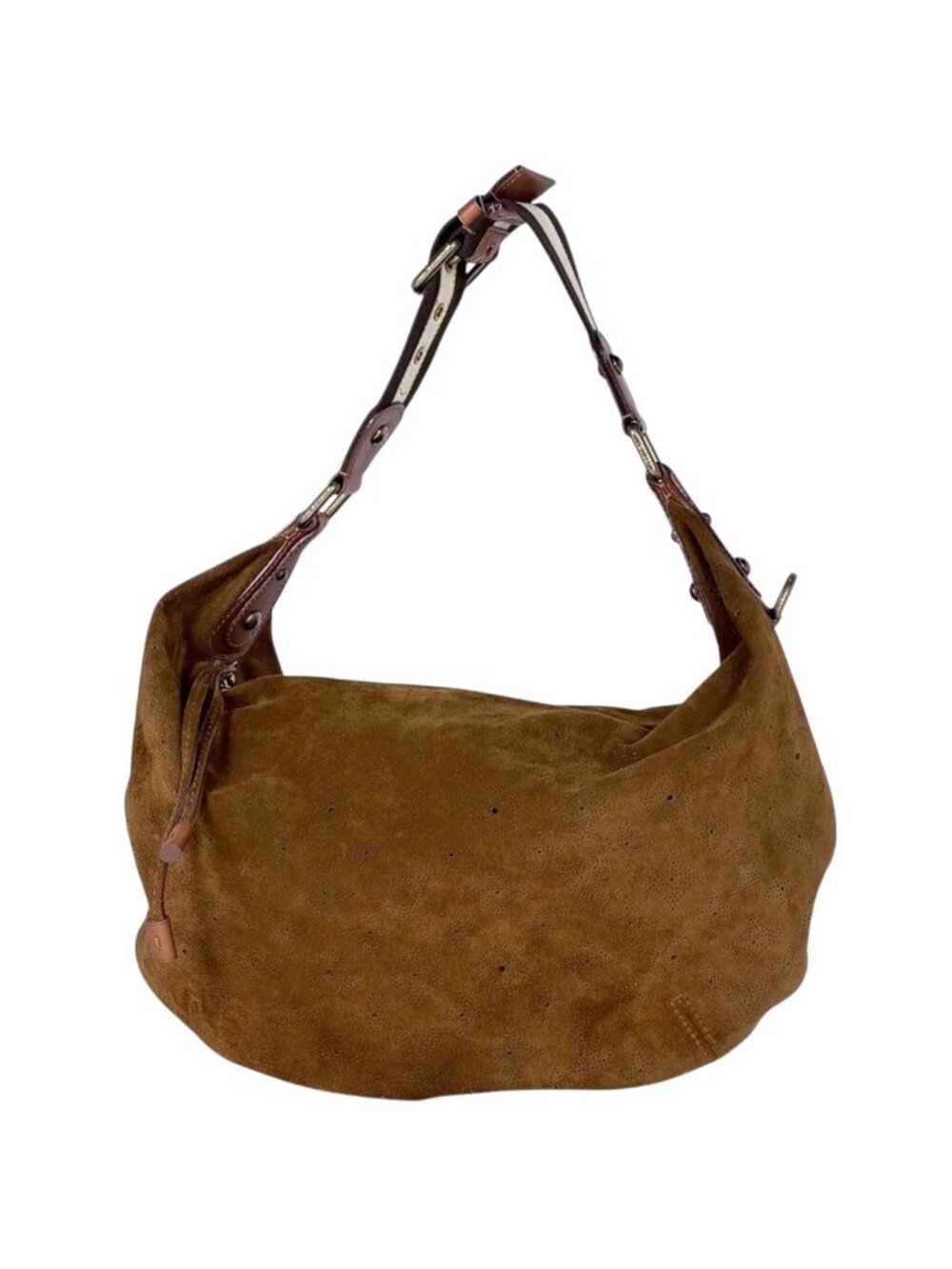 Louis Vuitton Onata GM Shoulder Bag Perforated Monogram Suede Cacao